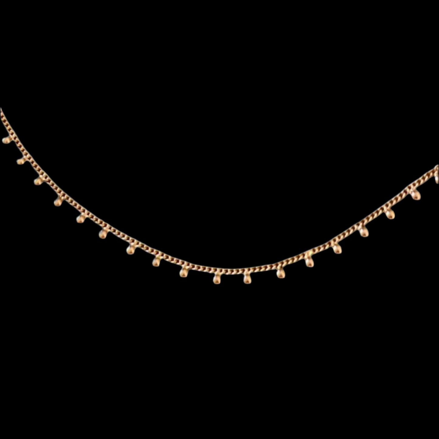 Drop circle bead choker