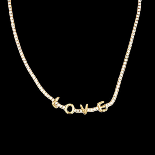 LOVE Tennis necklace