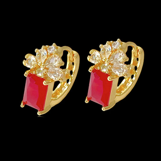 Ruby Bloom Earrings