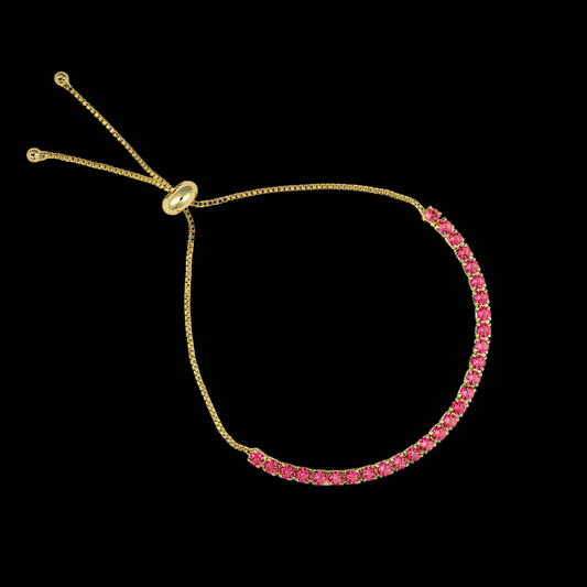 Pink Gem Tennis Bracelet