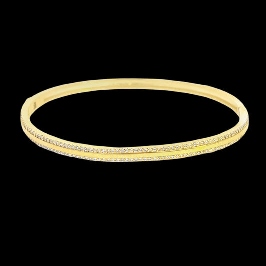 Paved Slim Bangle Bracelet